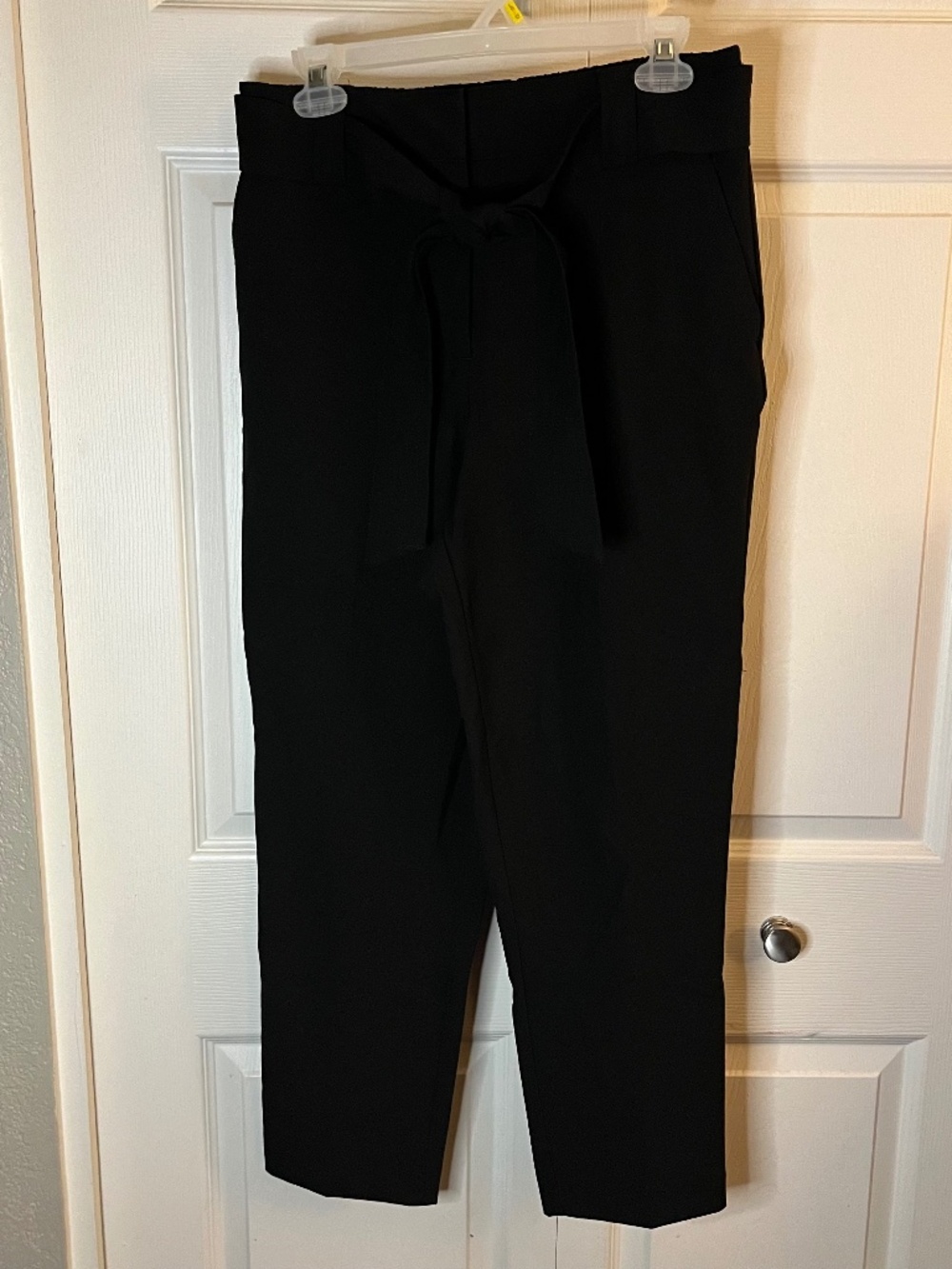 Rachel Zoe Tie Belt Black Pants size 10